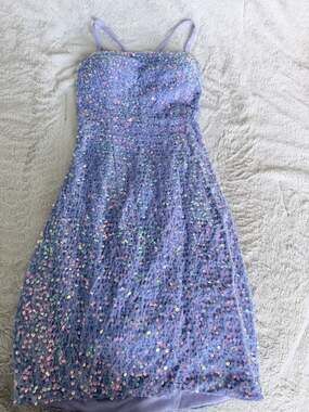 Vnaix Dress Purple Sequin Backless Corset Mini Dress